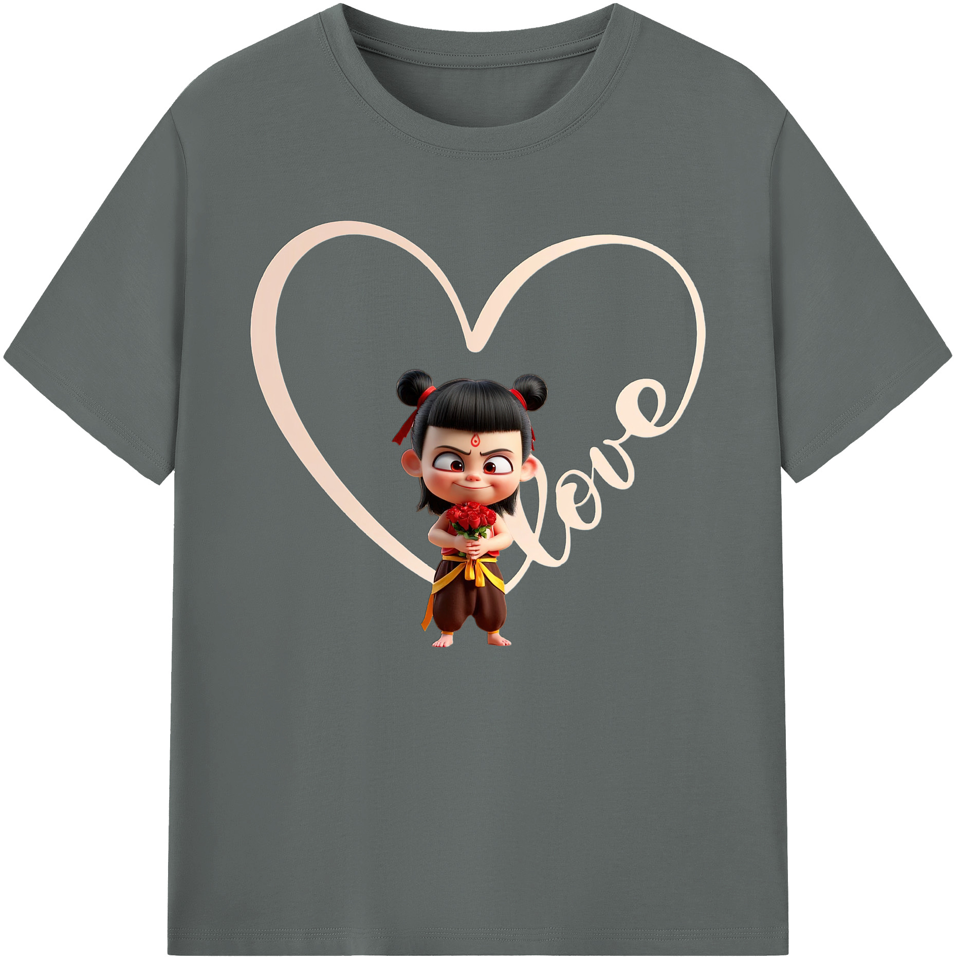 （画像用） Ne Zha 2 ナタ 魔童の大暴れ 綿100％ メンズ半袖Tシャツ｜肌触りやわらか＆通気性